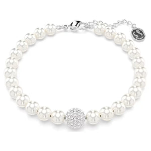 Remix Collection strand White, Rhodium plated