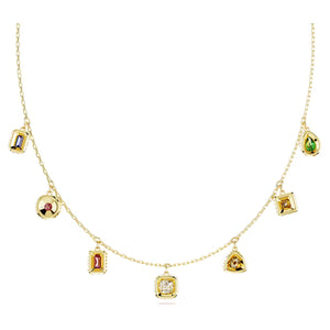 Stilla necklace Mixed cuts, Multicolored, Gold-tone plated