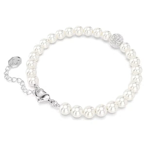 Remix Collection strand White, Rhodium plated