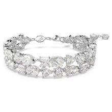 Load image into Gallery viewer, Mesmera bracelet Mixed cuts, White, Rhodium plated