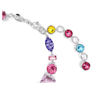 Gema bracelet Mixed cuts, Multicolored, Rhodium plated