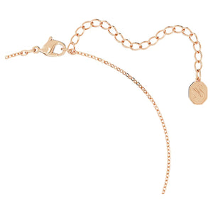 Originally Y pendant White, Rose gold-tone plated