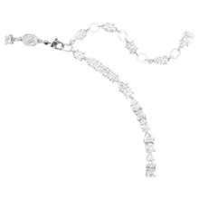 Load image into Gallery viewer, Mesmera necklace Mixed cuts, White, Rhodium plated