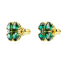 Load image into Gallery viewer, Idyllia stud earrings Clover, Green, Gold-tone plated