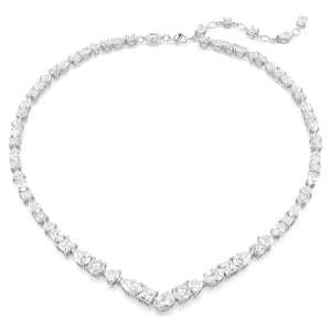 Mesmera set Mixed cuts, White, Rhodium plated