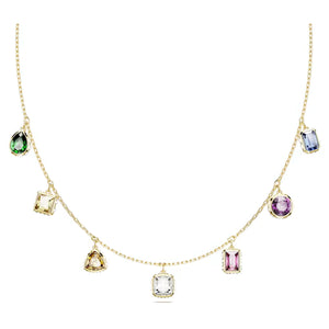 Stilla necklace Mixed cuts, Multicolored, Gold-tone plated