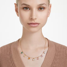 Load image into Gallery viewer, Stilla necklace Mixed cuts, Multicolored, Gold-tone plated