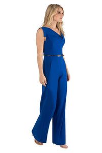 Black Halo Jackie O Jumpsuit  - Cobalt Blue