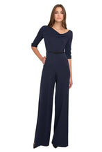 Load image into Gallery viewer, Black Halo 3/4 Sleeve Jackie O Jumpsuit  - Eclipse