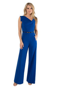 Black Halo Jackie O Jumpsuit  - Cobalt Blue