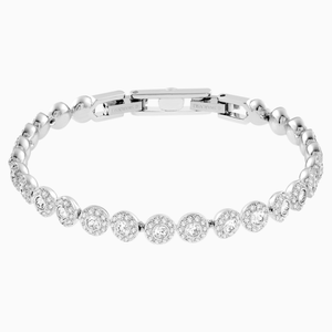 ANGELIC BRACELET, WHITE, RHODIUM PLATED