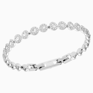 ANGELIC BRACELET, WHITE, RHODIUM PLATED