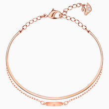 Load image into Gallery viewer, GINGER BANGLE, WHITE, ROSE-GOLD TONE PLATED