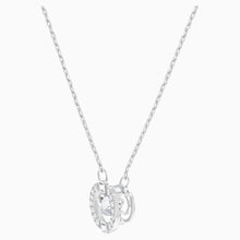 Load image into Gallery viewer, Swarovski Sparkling Dance Round Necklace, White, Rhodium plated