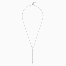 Load image into Gallery viewer, ATTRACT Y NECKLACE, WHITE, RHODIUM PLATED