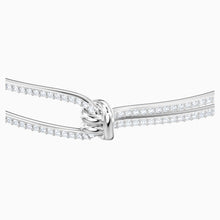 Load image into Gallery viewer, LIFELONG BANGLE, WHITE, RHODIUM PLATED