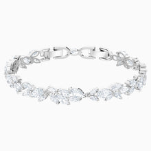 Load image into Gallery viewer, LOUISON BRACELET, WHITE, RHODIUM PLATED