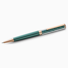 Load image into Gallery viewer, CRYSTALLINE BALLPOINT PEN, GREEN, ROSE-GOLD TONE PLATED