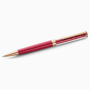 CRYSTALLINE BALLPOINT PEN, RED, ROSE-GOLD TONE PLATED