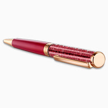 Load image into Gallery viewer, CRYSTALLINE BALLPOINT PEN, RED, ROSE-GOLD TONE PLATED