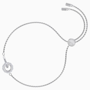 FURTHER BRACELET, WHITE, RHODIUM PLATED