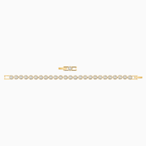 ANGELIC BRACELET, WHITE, GOLD-TONE PLATED