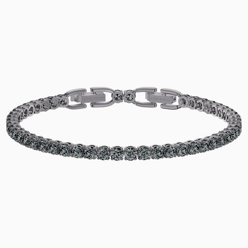 TENNIS DELUXE BRACELET, GRAY, RUTHENIUM PLATED