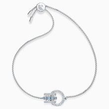 Load image into Gallery viewer, FURTHER BRACELET, BLUE, RHODIUM PLATED