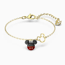 Load image into Gallery viewer, MICKEY BRACELET, BLACK, GOLD-TONE PLATED