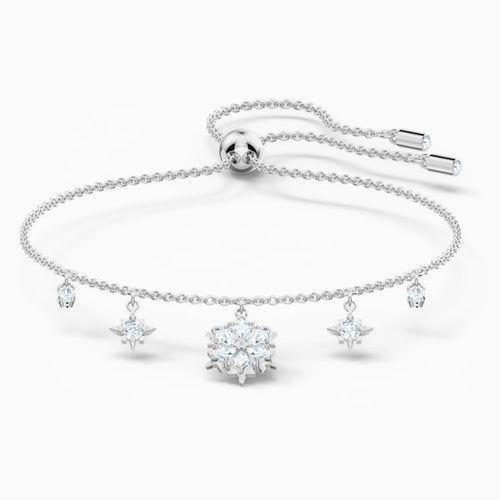 MAGIC BRACELET, WHITE, RHODIUM PLATED