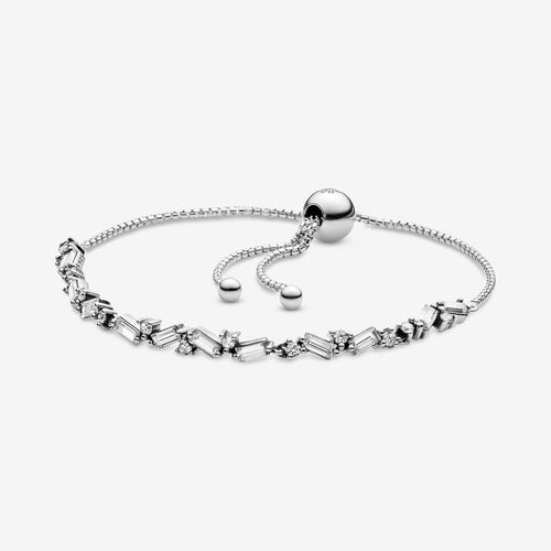 Sparkling Ice Cube Slider Tennis Bracelet