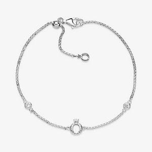 Sparkling Crown O Chain Bracelet