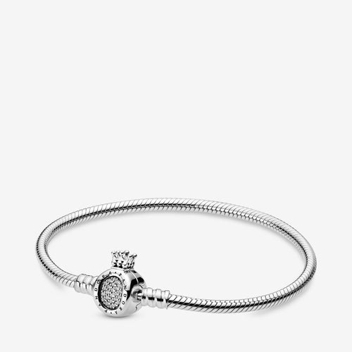 Pandora Moments Crown O Clasp Snake Chain Bracelet