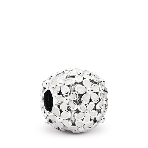 PANDORA Darling Daisy Meadow Clip, White Enamel