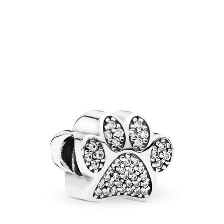 Pandora Sparkling Paw Print Charm