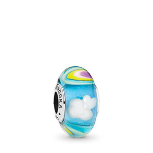 Pandora Iridescent Rainbow Charm, Murano Glass