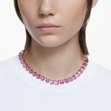 Load image into Gallery viewer, Millenia necklace Octagon cut, Pink, Rhodium plated