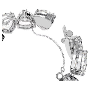 Millenia bracelet Trilliant cut, White, Rhodium plated