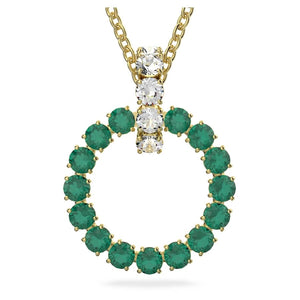 Exalta pendant Green, Gold-tone plated