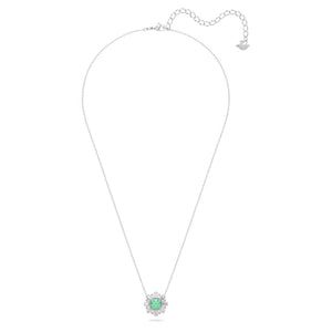 Sunshine pendant Green, Rhodium plated