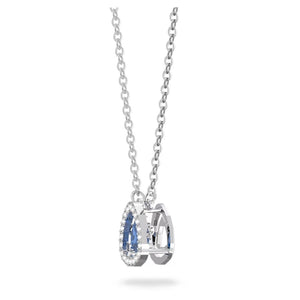 Millenia necklace Blue, Rhodium plated