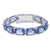 Load image into Gallery viewer, Millenia bracelet Octagon cut, Blue, Rhodium plated