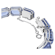 Load image into Gallery viewer, Millenia bracelet Octagon cut, Blue, Rhodium plated