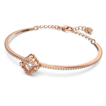 Load image into Gallery viewer, Swarovski Sparkling Dance bangle White, Rose gold-tone plated