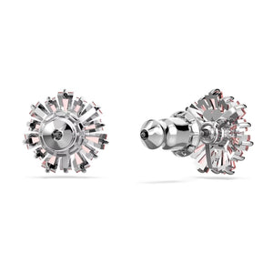 Sunshine stud earrings Pink, Rhodium plated