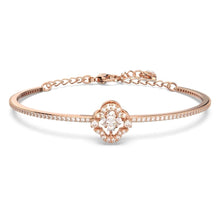 Load image into Gallery viewer, Swarovski Sparkling Dance bangle White, Rose gold-tone plated