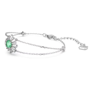 Sunshine bracelet Green, Rhodium plated