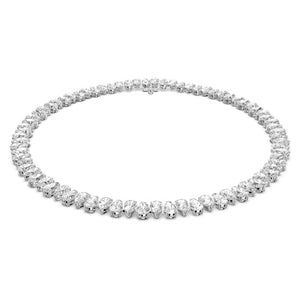 Millenia necklace Pear cut, White, Rhodium plated