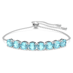 Exalta bracelet Blue, Rhodium plated