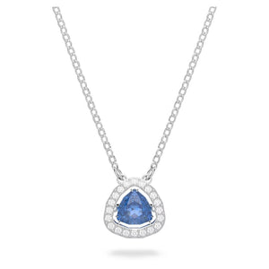 Millenia necklace Blue, Rhodium plated